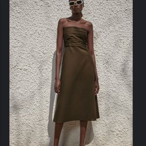 Linen mid length dress